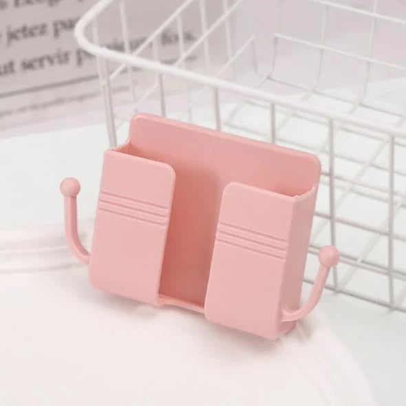 ✨ Achetez 1, obtenez 1 gratuit ! 🧰 Boîte de Rangement Murale – ABS – 10×3×9,5 cm – 45 g – Ignifugé – Crochets Latéraux – Jaune/Vert/Bleu/Rose – Pour Téléphone et Télécommandes 🏠