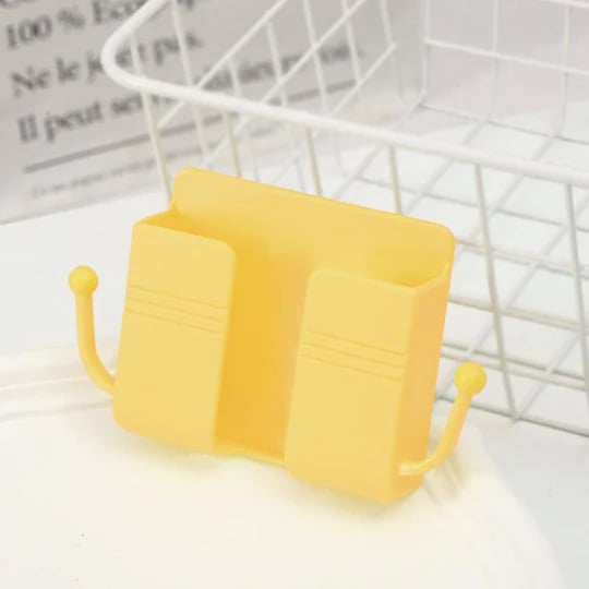 ✨ Achetez 1, obtenez 1 gratuit ! 🧰 Boîte de Rangement Murale – ABS – 10×3×9,5 cm – 45 g – Ignifugé – Crochets Latéraux – Jaune/Vert/Bleu/Rose – Pour Téléphone et Télécommandes 🏠