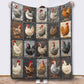 🐔‑50 % ! 🛋️ Couverture en flanelle vintage à motif poulet – Douce, moelleuse et pleine de charme – Idéale pour canapé, lit et moments cosy ✨