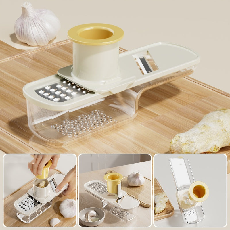 🔪 50% DE RÉDUCTION ! 🥔 Mandoline 3-en-1 avec Conteneur - Tranche, Râpe et Julienne en Toute Sécurité, Facile à Nettoyer 🥒📦