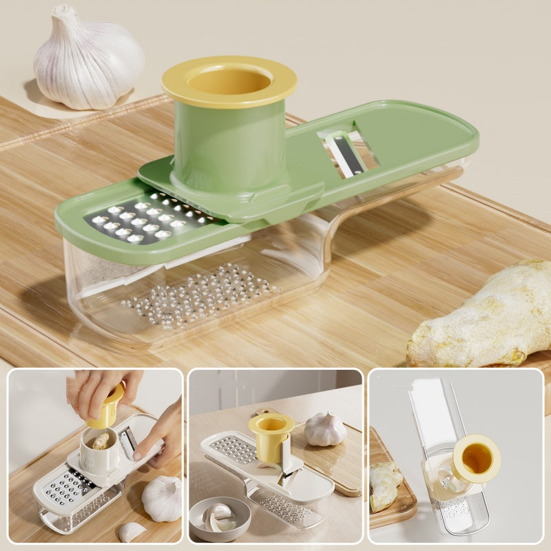 🔪 50% DE RÉDUCTION ! 🥔 Mandoline 3-en-1 avec Conteneur - Tranche, Râpe et Julienne en Toute Sécurité, Facile à Nettoyer 🥒📦