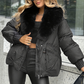 Fashion Padded Coat with Faux Fur Collar