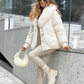Fashion Padded Coat with Faux Fur Collar