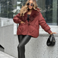 Fashion Padded Coat with Faux Fur Collar