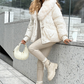 Fashion Padded Coat with Faux Fur Collar