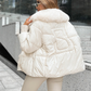 Fashion Padded Coat with Faux Fur Collar
