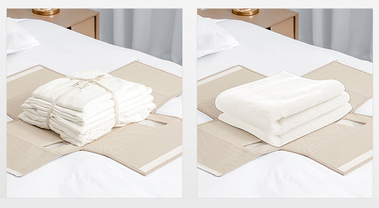 🎁 -50% ! 🛏️ Set de Draps Pliables Organiseur – Lin Imitation + Carton – Fenêtre Transparente & Fermeture Solide pour Literie Queen/King 📦