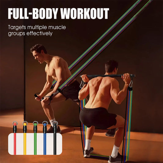 💪‑50% MAINTENANT ! Lot de 13 bandes de résistance avec poignées – kit complet de musculation à domicile pour entraînement corporel total, idéal pour débutants et confirmés 🏋️‍♂️✨