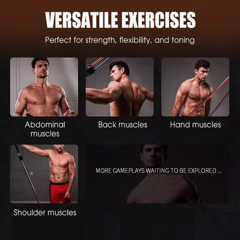 💪‑50% MAINTENANT ! Lot de 13 bandes de résistance avec poignées – kit complet de musculation à domicile pour entraînement corporel total, idéal pour débutants et confirmés 🏋️‍♂️✨