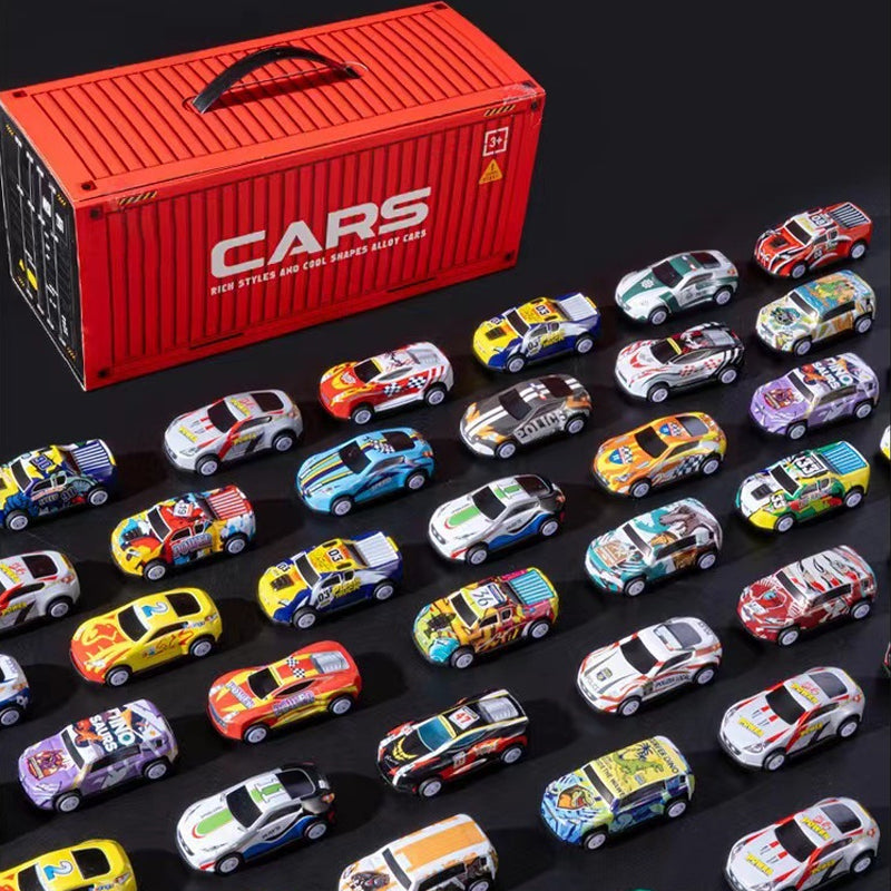 🎅Offre spéciale Noël 50 % DE RÉDUCTION🎁48 mini-wagons à moteur avec garage intégré