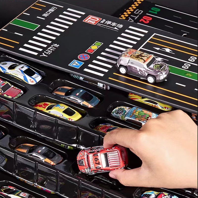 🎅Offre spéciale Noël 50 % DE RÉDUCTION🎁48 mini-wagons à moteur avec garage intégré