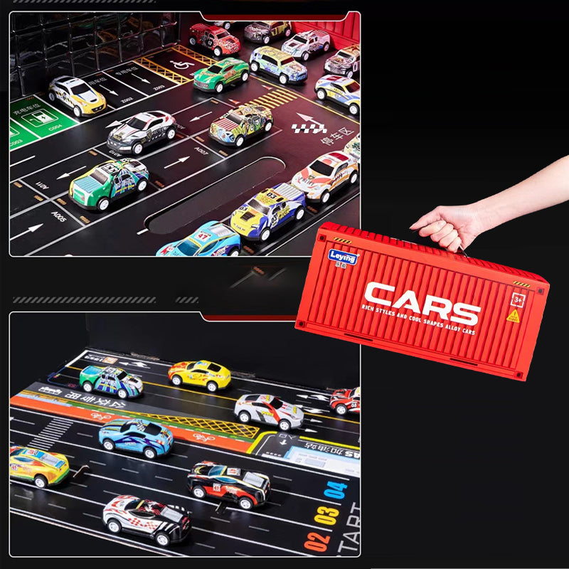 🎅Offre spéciale Noël 50 % DE RÉDUCTION🎁48 mini-wagons à moteur avec garage intégré