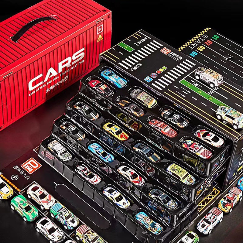 🎅Offre spéciale Noël 50 % DE RÉDUCTION🎁48 mini-wagons à moteur avec garage intégré