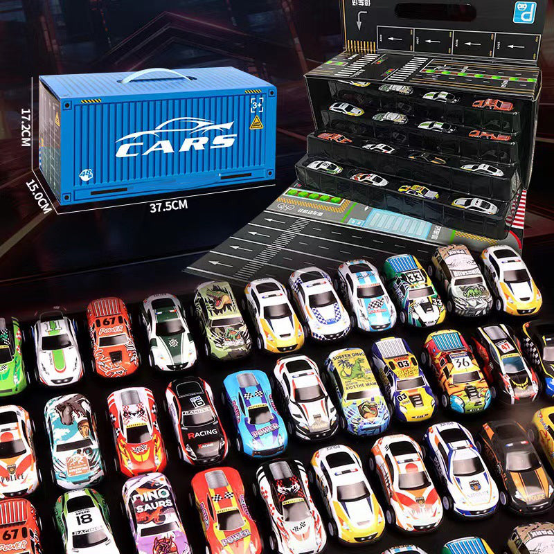 🎅Offre spéciale Noël 50 % DE RÉDUCTION🎁48 mini-wagons à moteur avec garage intégré