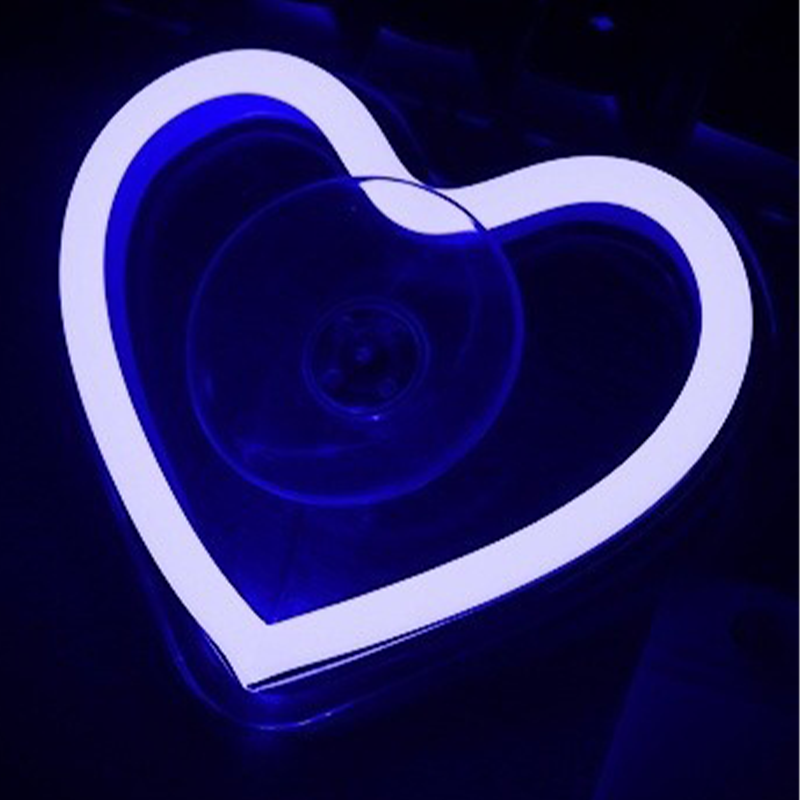 Lampe d’Ambiance Sans Fil en Forme de Cœur pour Voiture