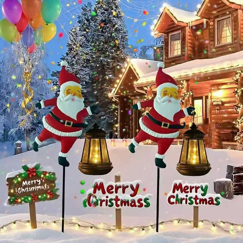 🎅 50% DE RÉDUCTION! ☀️ Lumière solaire Père Noël – Décoration festive & résistante – Idéale pour le jardin 🎄
