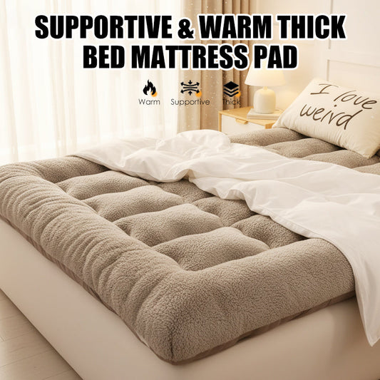 📢📢 50% de réduction ! ⏰ Surmatelas Épais et Chaud – Confort Ergonomique, Housse Respirante & Sangles Anti-Glisse ❄️🛏️