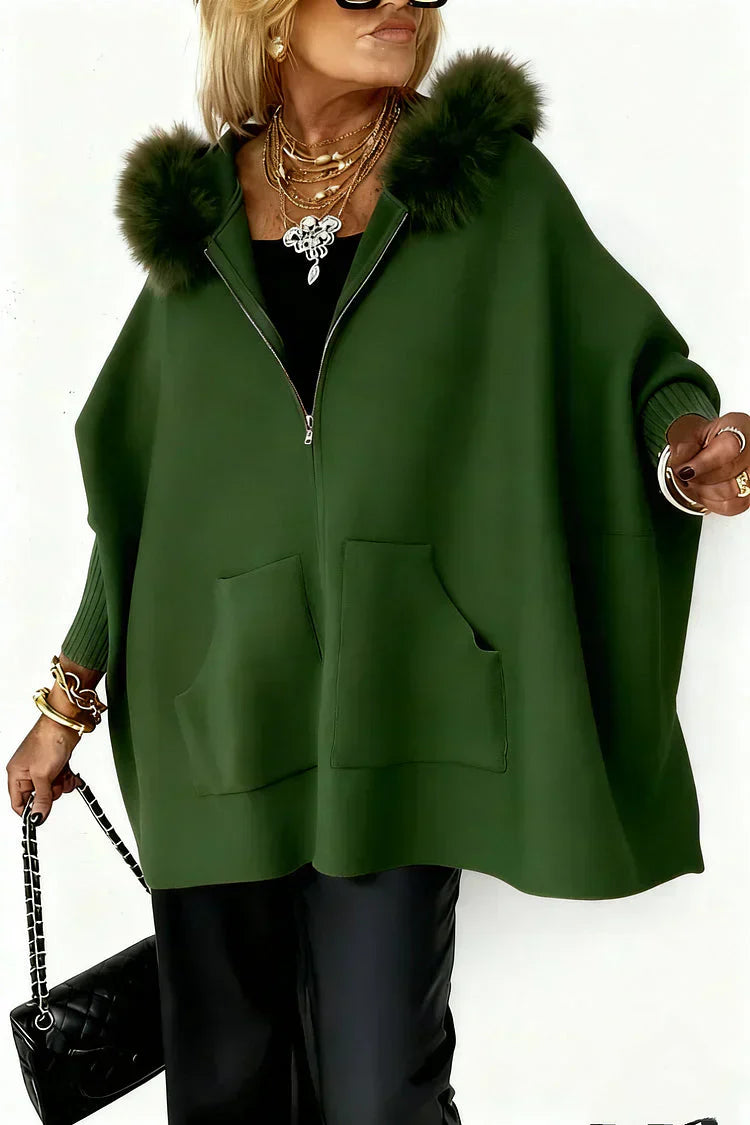 ⏳Limited-time 50% off⏰Women Fur Collar Solid Color Casual Jacket🧥