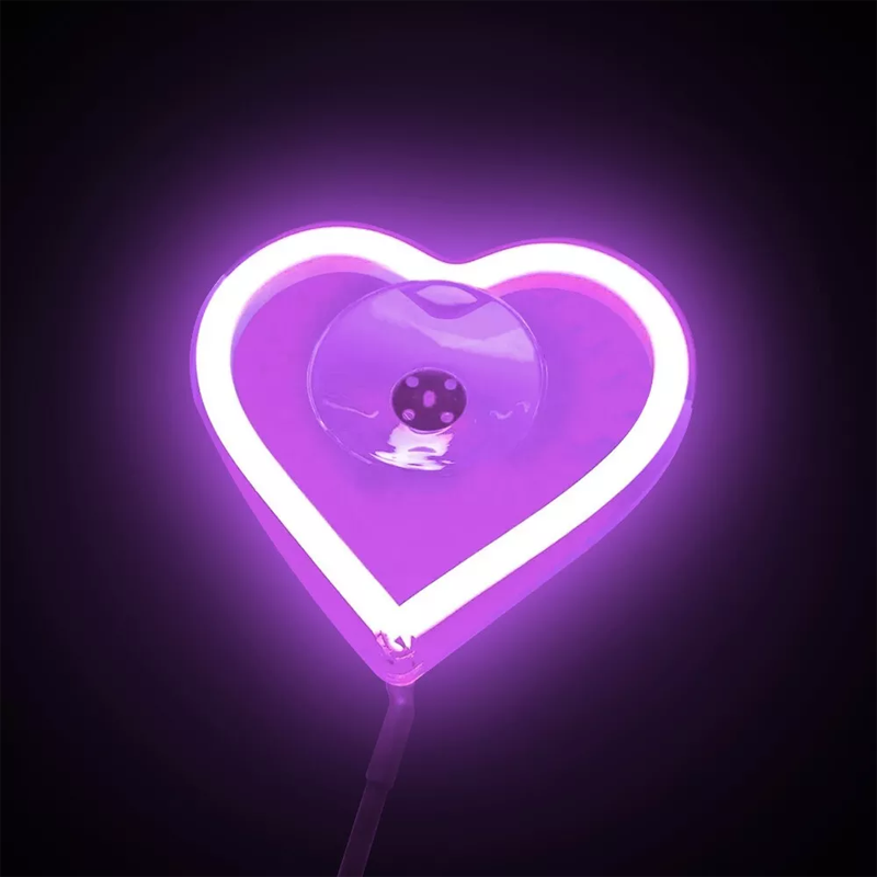 Lampe d’Ambiance Sans Fil en Forme de Cœur pour Voiture