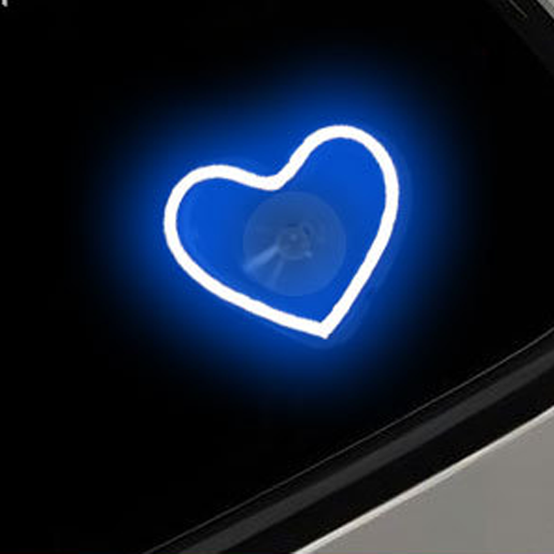 Lampe d’Ambiance Sans Fil en Forme de Cœur pour Voiture