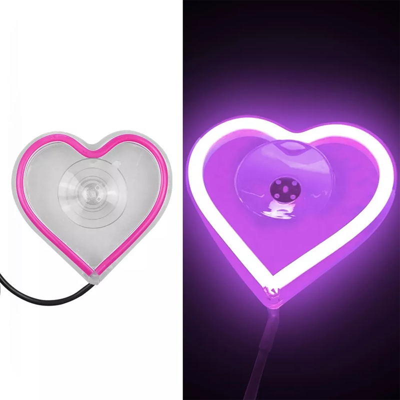 Lampe d’Ambiance Sans Fil en Forme de Cœur pour Voiture