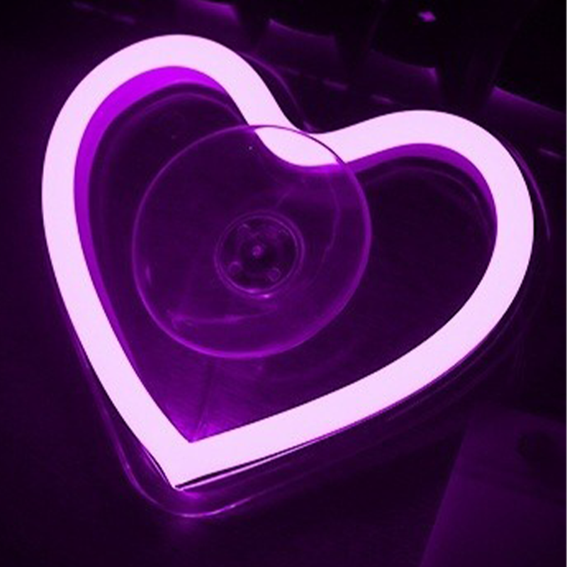 Lampe d’Ambiance Sans Fil en Forme de Cœur pour Voiture