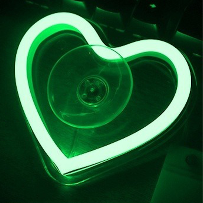 Lampe d’Ambiance Sans Fil en Forme de Cœur pour Voiture