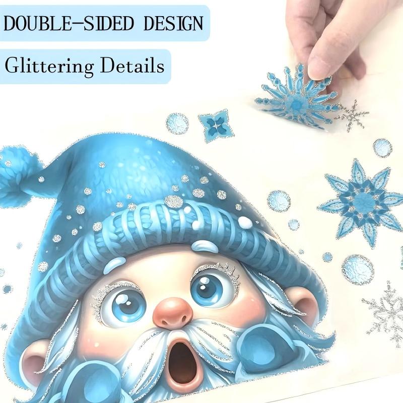 📢📢50 % de réduction！！！  ✨ Une fenêtre magique pour Noël – Décorations scintillantes, sans colle, visibles dehors et dedans !
