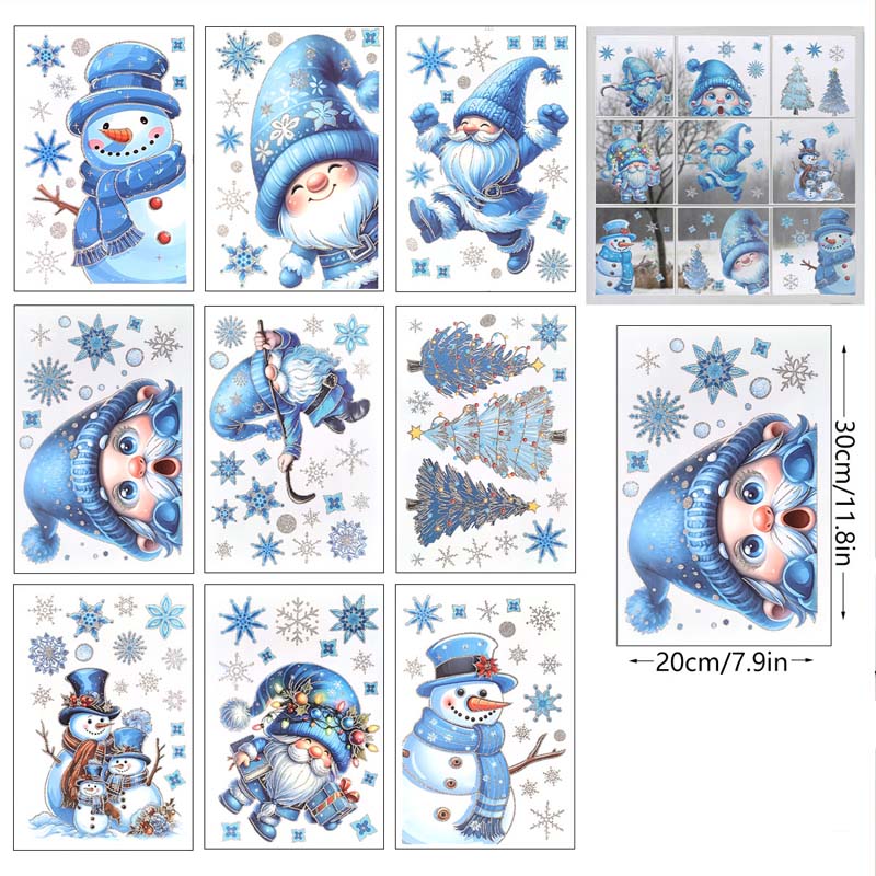 📢📢50 % de réduction！！！  ✨ Une fenêtre magique pour Noël – Décorations scintillantes, sans colle, visibles dehors et dedans !