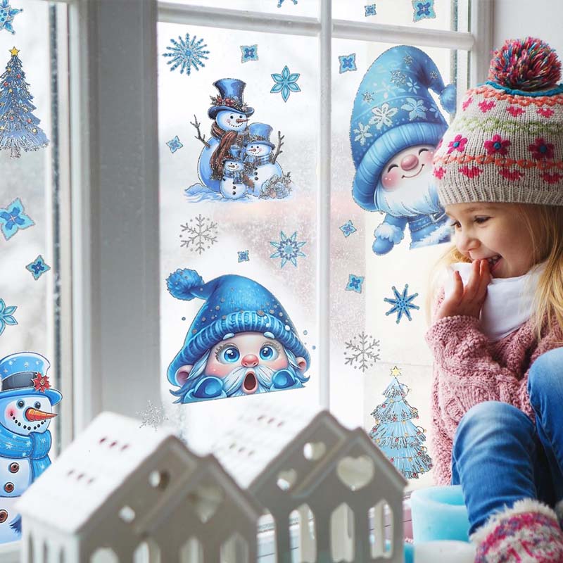📢📢50 % de réduction！！！  ✨ Une fenêtre magique pour Noël – Décorations scintillantes, sans colle, visibles dehors et dedans !