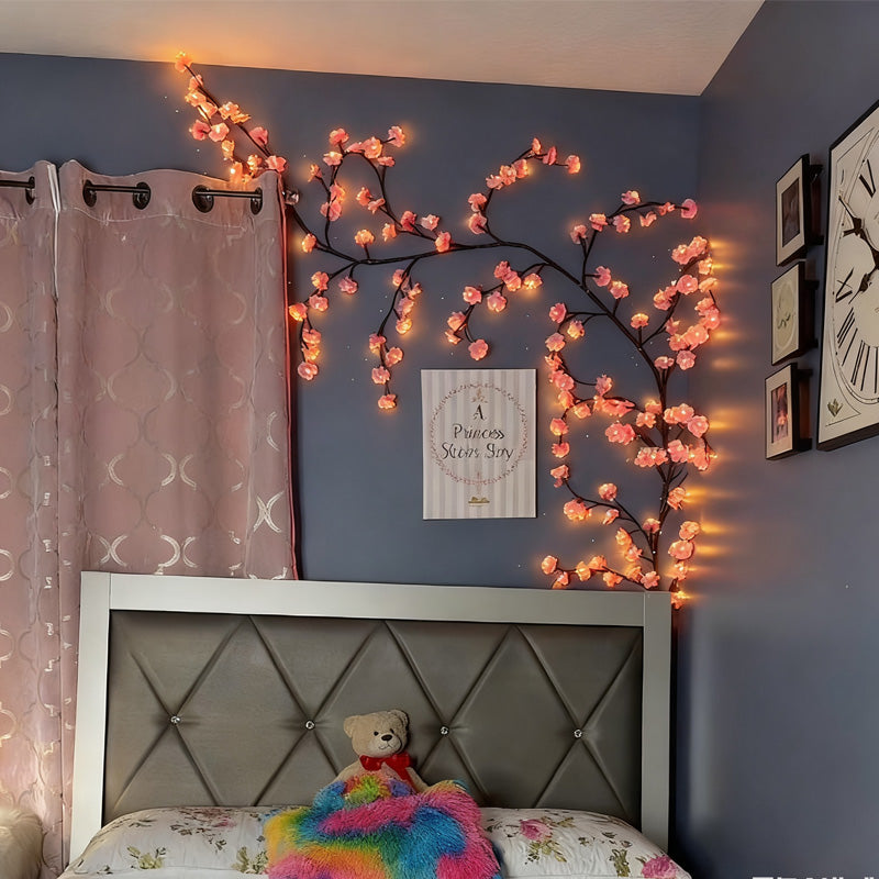 🌸🛒 -50% ! 💡Guirlande Lumineuse en Vigne Fleurie – LED Économe, Télécommande USB & Ambiance Romantique