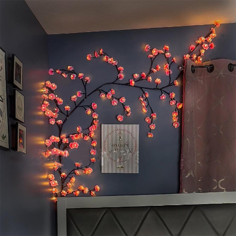 🌸🛒 -50% ! 💡Guirlande Lumineuse en Vigne Fleurie – LED Économe, Télécommande USB & Ambiance Romantique