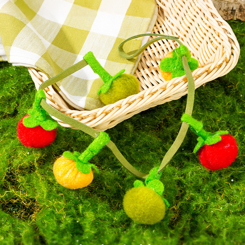 Ficelle interactive en forme de fruit pour chat