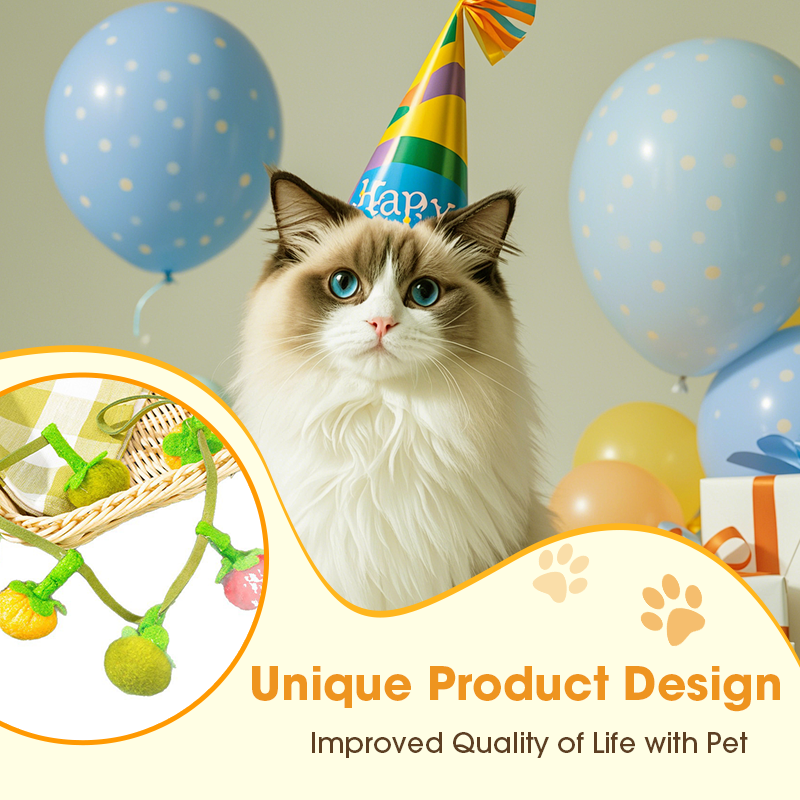 Ficelle interactive en forme de fruit pour chat