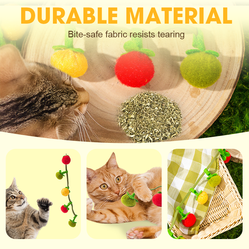 Ficelle interactive en forme de fruit pour chat