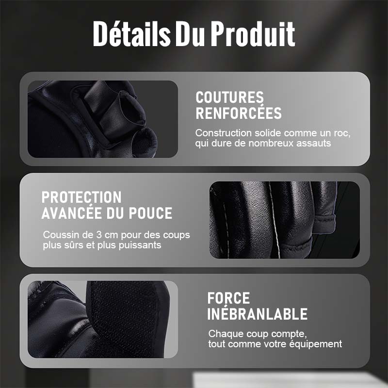 ⛄ Édition Limitée Hiver : Gants de Boxe Absorption Supérieure & Confort du Poignet ✅【Stock Limité】