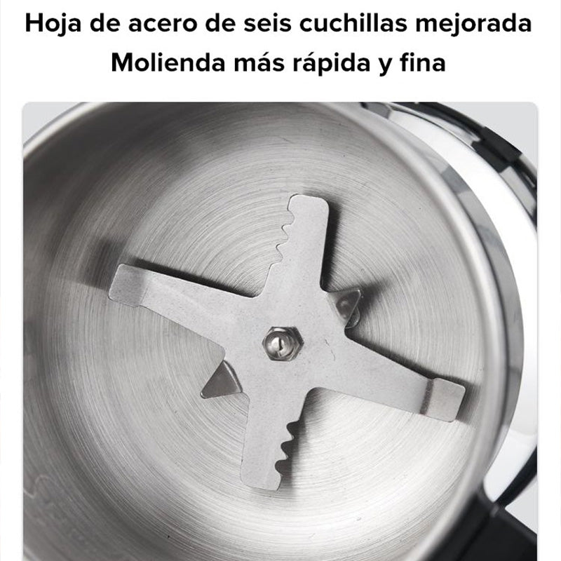 🎁 50% de réduction ! ⏳ Moulin électrique multifonctionnel pour usage domestique – 300W, cuchilla en S, 500 ml, acier inoxydable & facile à nettoyer ! ☕🌶️