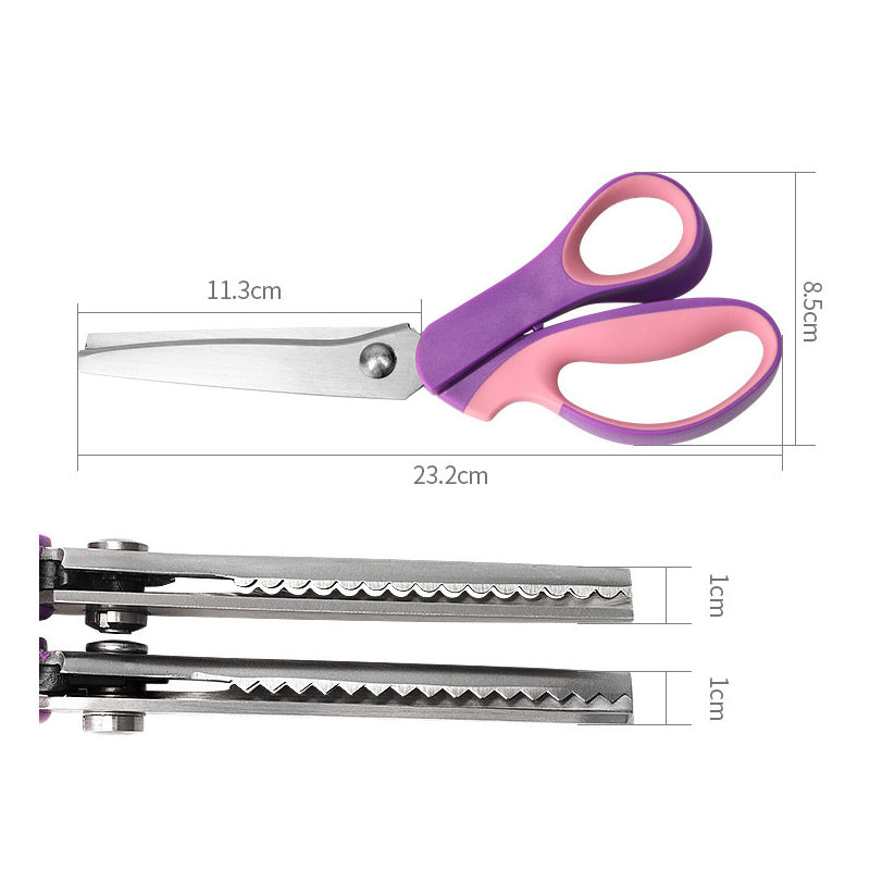 ✂️ Ciseaux Cranteurs en Acier Inoxydable — Bords Zigzag, Poignées Ergonomiques, Couture, Quilting & Scrapbooking, 4 Coloris ✨