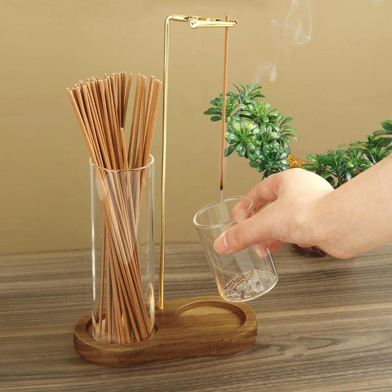 📢📢 50 % DE RÉDUCTION !! ⏰ Diffuseur d'aromathérapie 2 en 1 avec support pour encens et bougie, socle en bois naturel