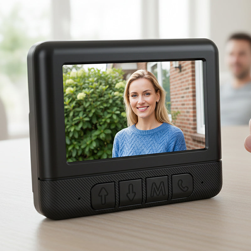 📢📢60% de réduction !! 🎁 Cadeau Intelligent pour l‘Hiver : Sonnette Vidéo Écran - Connectez-vous en 1 Clic