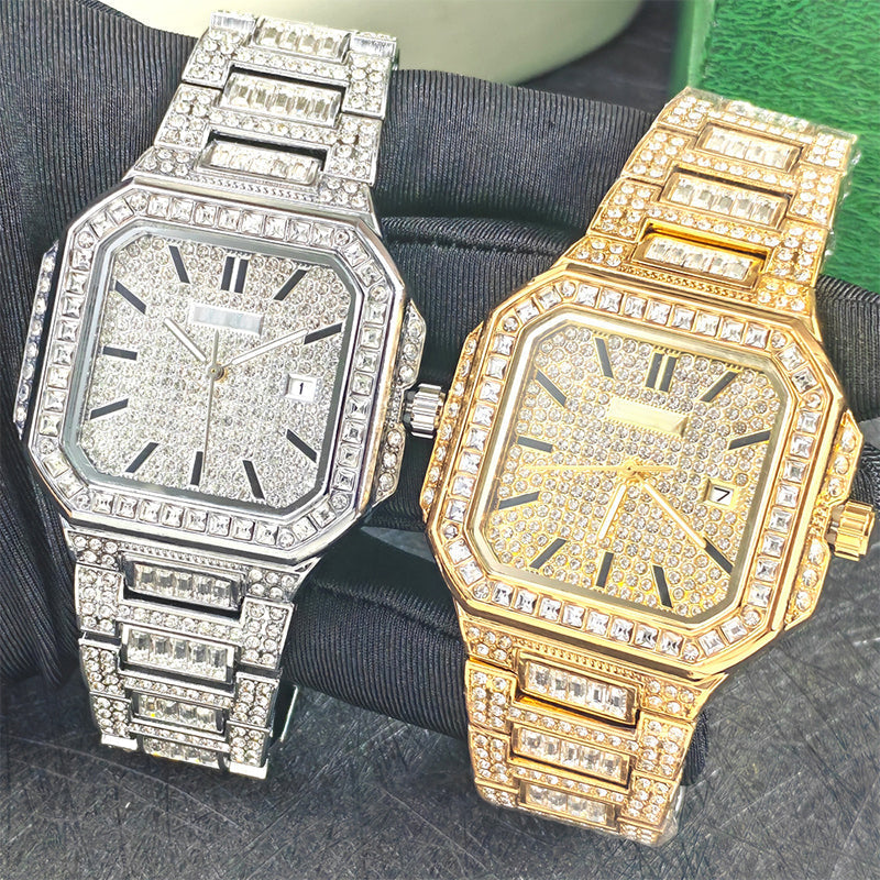 ⌚ 50% de réduction! ✨ Montre Carrée En Strass – Élégante, Brillante & Cadeau Parfait 💝