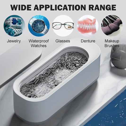 💎Nettoyeur ultrasonique portable pour lunettes et bijoux – Technologie ultrasonique, cycle 3 min, matériau PP, dimensions 7,32×2,84×2,67 cm, piles AAA – nettoyage en profondeur sans effort 🔊🧼