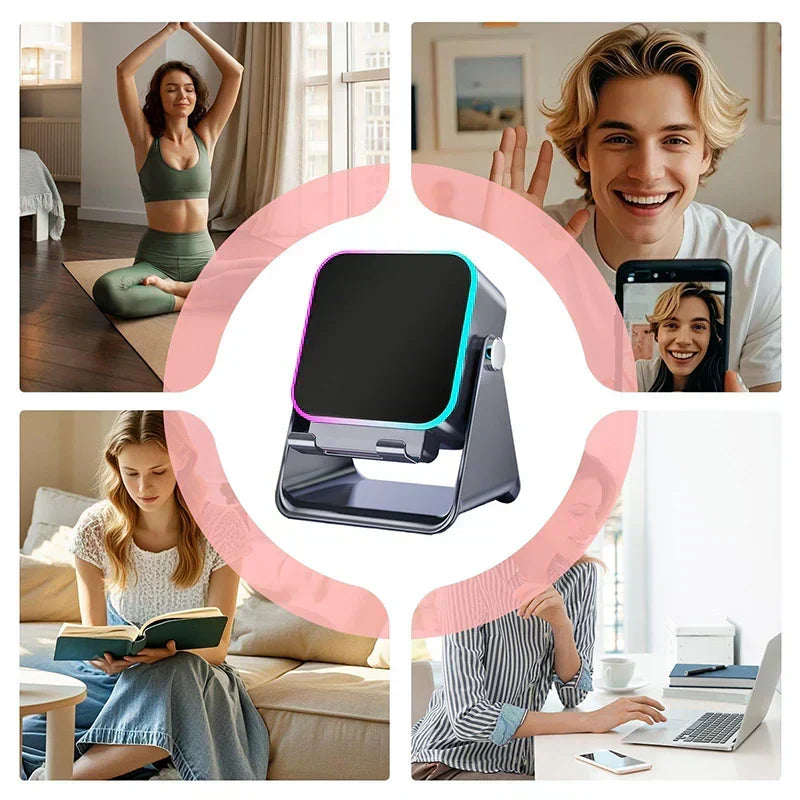 🔊VENTE LIMITÉE 50 % DE RÉDUCTION🎵 Enceinte 5-en-1 avec support téléphone – Son par induction, recharge et lumière d’ambiance, tout en un !