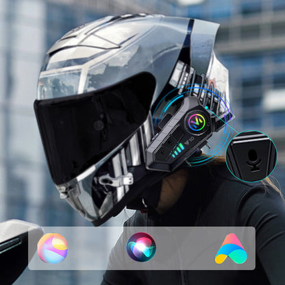 📢📢50 % DE RÉDUCTION !! ⏰Casque Bluetooth pour moto, compatible avec les casques demi-face et intégraux