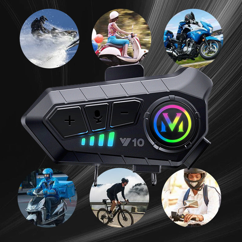 📢📢50 % DE RÉDUCTION !! ⏰Casque Bluetooth pour moto, compatible avec les casques demi-face et intégraux