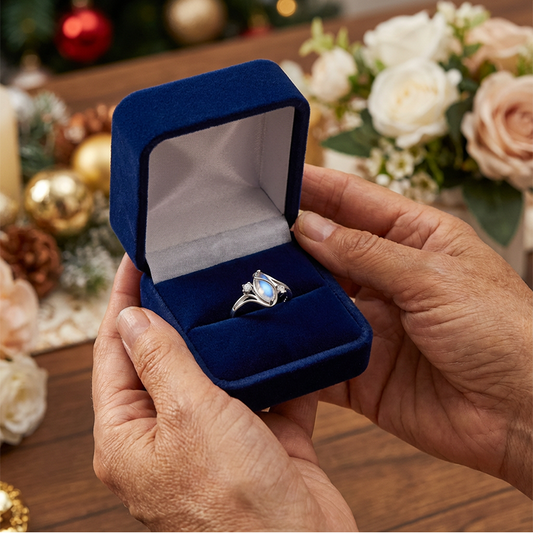 💍ACHETEZ 1 OFFERT 1✨Bague en Pierre de Lune – Design Ovale Géométrique, Zirconia Brillant & Élégance Mystique🌙