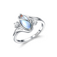 💍ACHETEZ 1 OFFERT 1✨Bague en Pierre de Lune – Design Ovale Géométrique, Zirconia Brillant & Élégance Mystique🌙