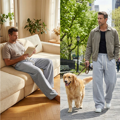 📢📢50 % de réduction !! ⏰👖Pantalon décontracté ample à cordon pour homme