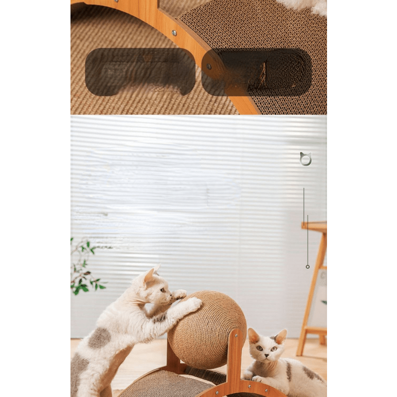 ✨ NOUVEAUTÉ 2026 – 50% ! 🐱 Boule à Gratter Naturelle en Sisal – Sisal Écologique – Creuse & Rotative & Double Face for Chat & Canapé Protégé