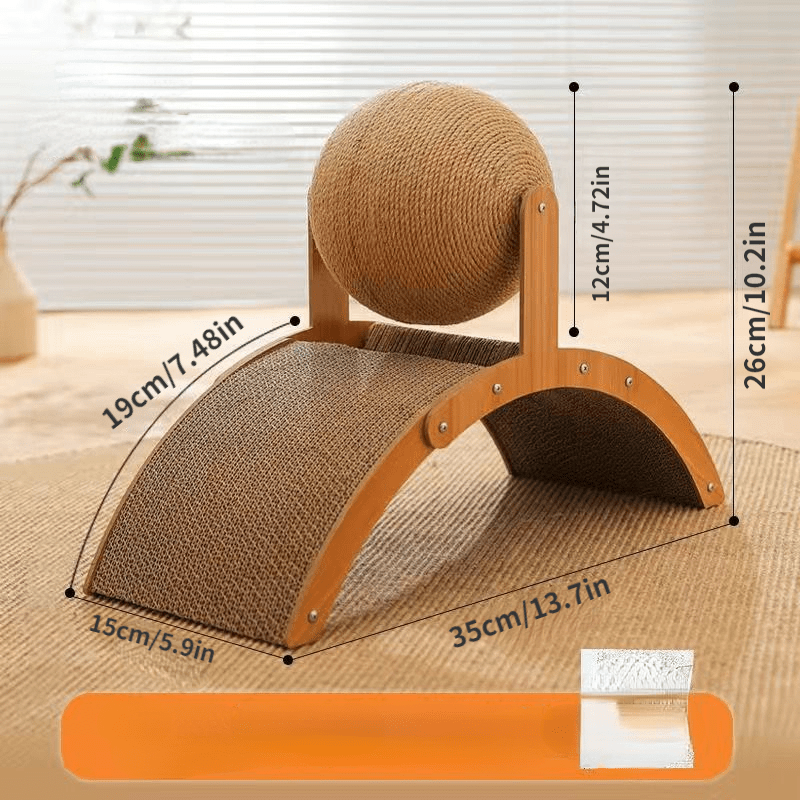 ✨ NOUVEAUTÉ 2026 – 50% ! 🐱 Boule à Gratter Naturelle en Sisal – Sisal Écologique – Creuse & Rotative & Double Face for Chat & Canapé Protégé